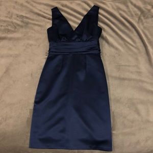 Navy blue sleeveless formal dress, size 6